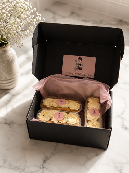 Flour Society mini cake in gift packaging